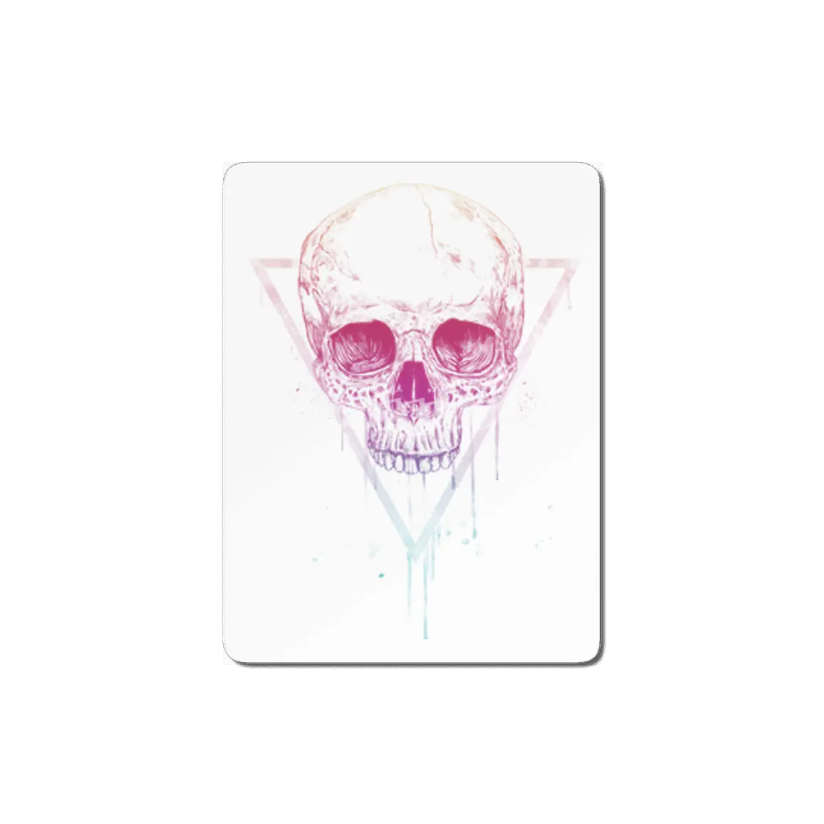 Skull in a triangle MDF Tablo