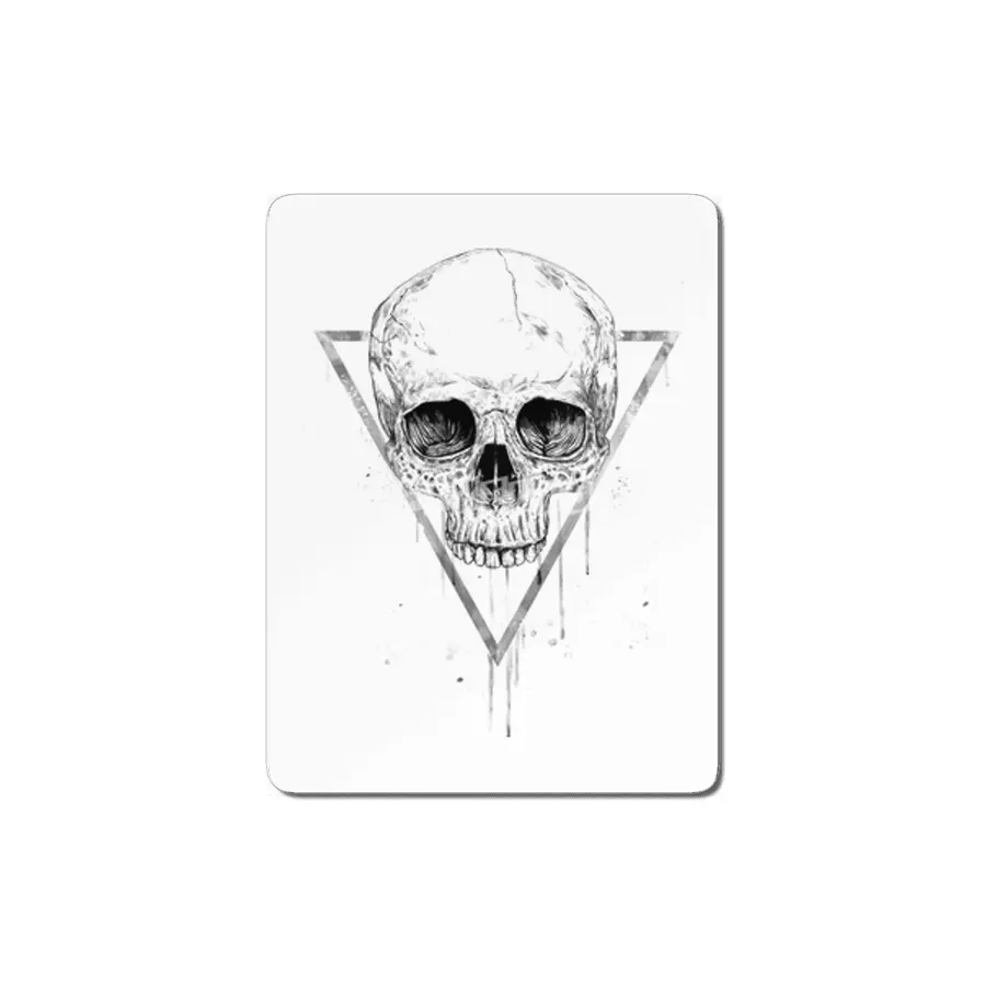 Skull in a triangle (bw) MDF Tablo