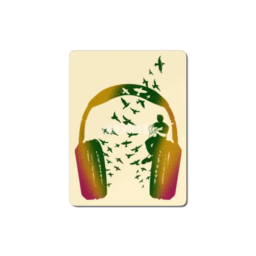 Headphone music Acoustic Guitar MDF Tablo