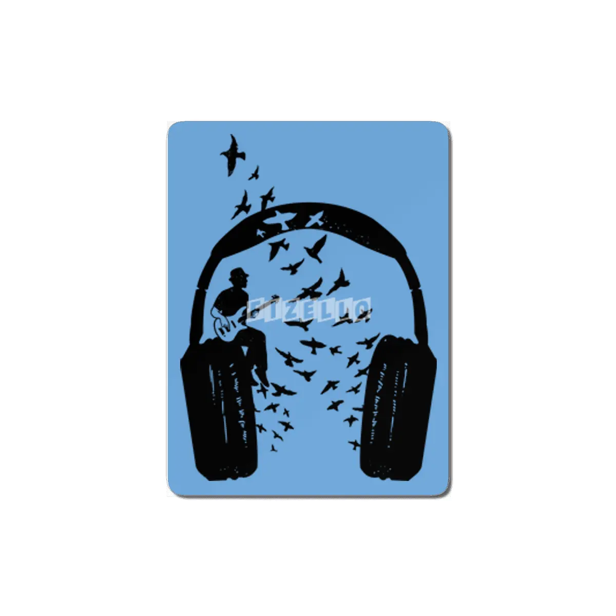Headphone Bass guitar MDF Tablo