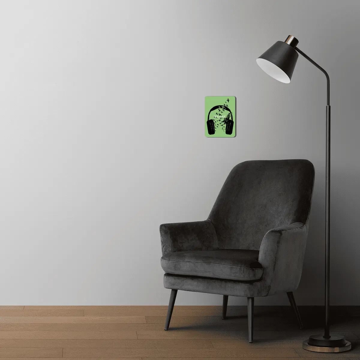 Headphone Double Bass MDF Tablo