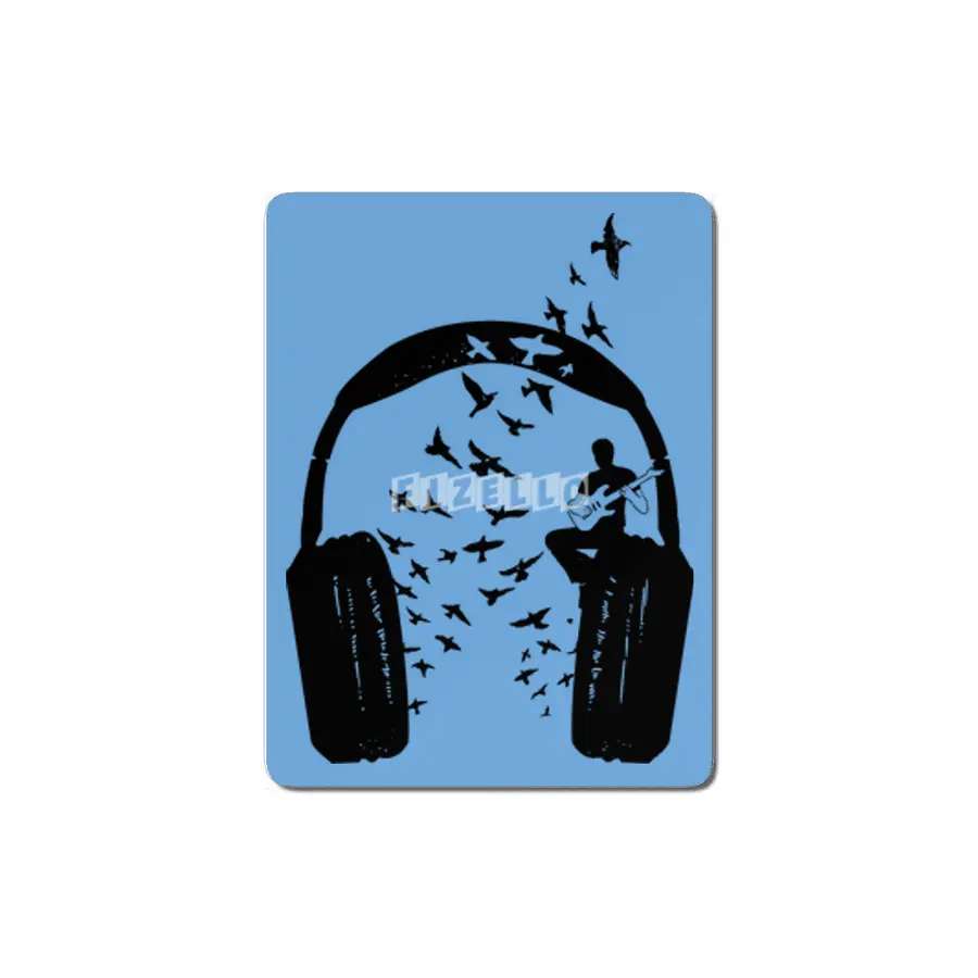 Headphone Electric Guitar MDF Tablo