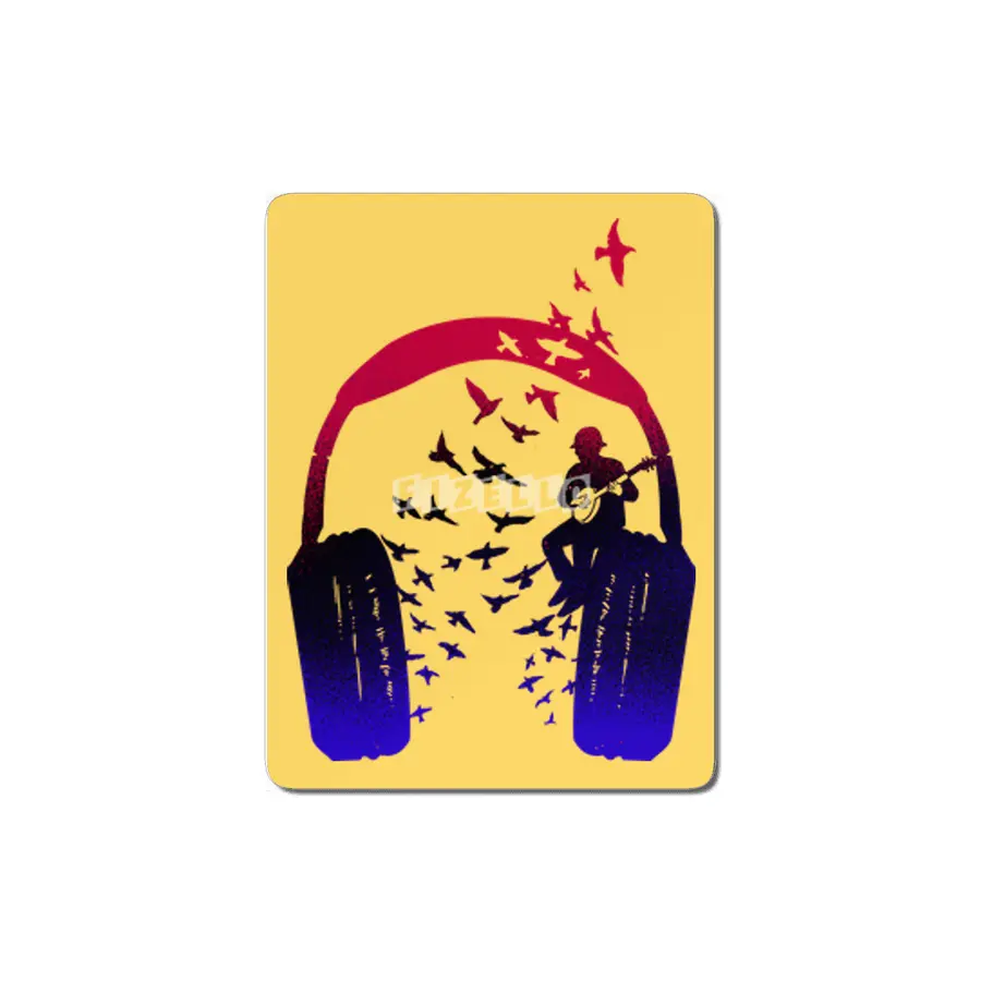 Headphone Music Banjo MDF Tablo