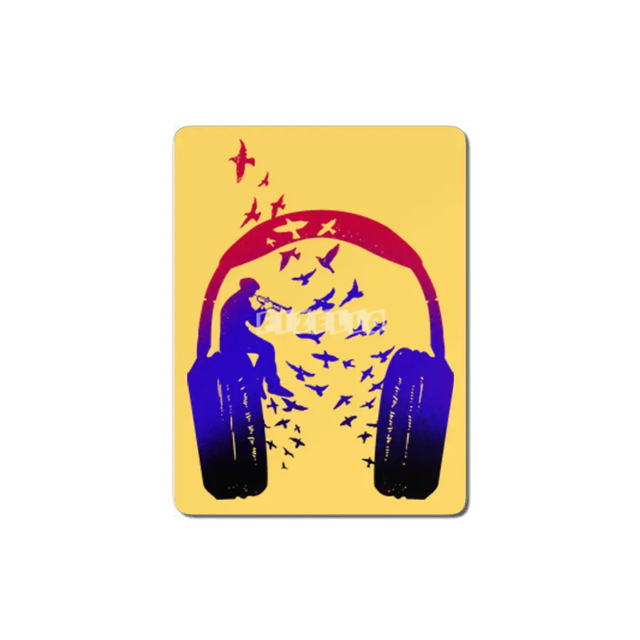 Headphone Music Bugle MDF Tablo