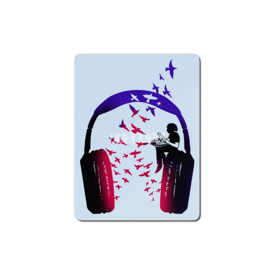 Headphone Music Hang Drum MDF Tablo