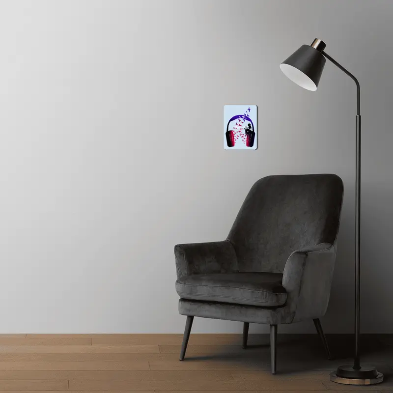Headphone Music Hang Drum MDF Tablo
