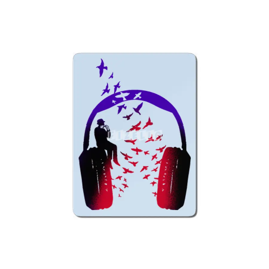 Headphone Music Harmonica MDF Tablo