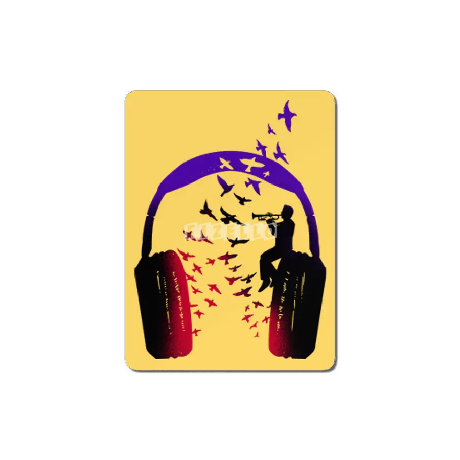 Headphone Music Trumpet MDF Tablo