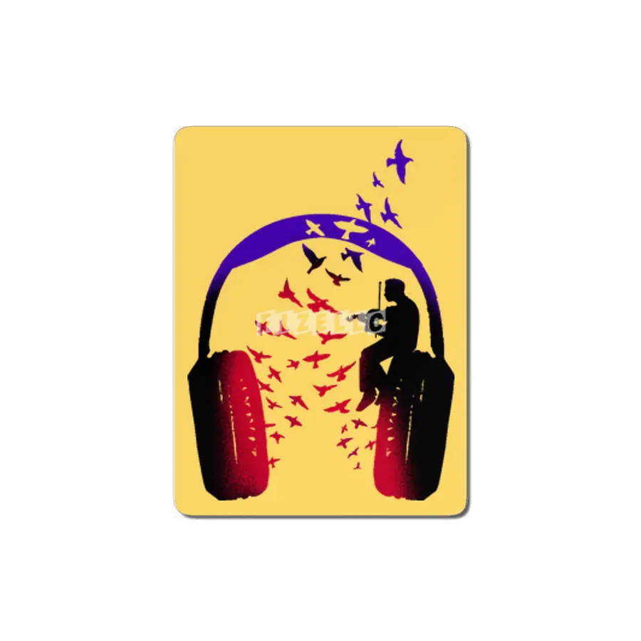 Headphone Music Violin MDF Tablo