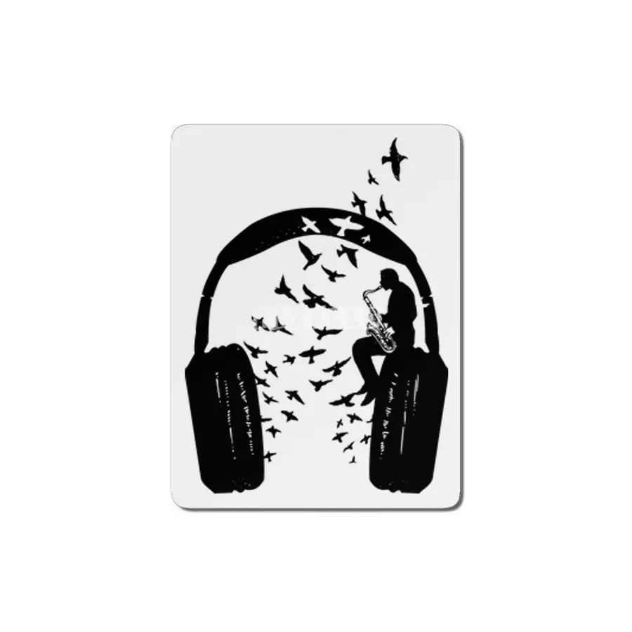 Headphone Saxophone MDF Tablo
