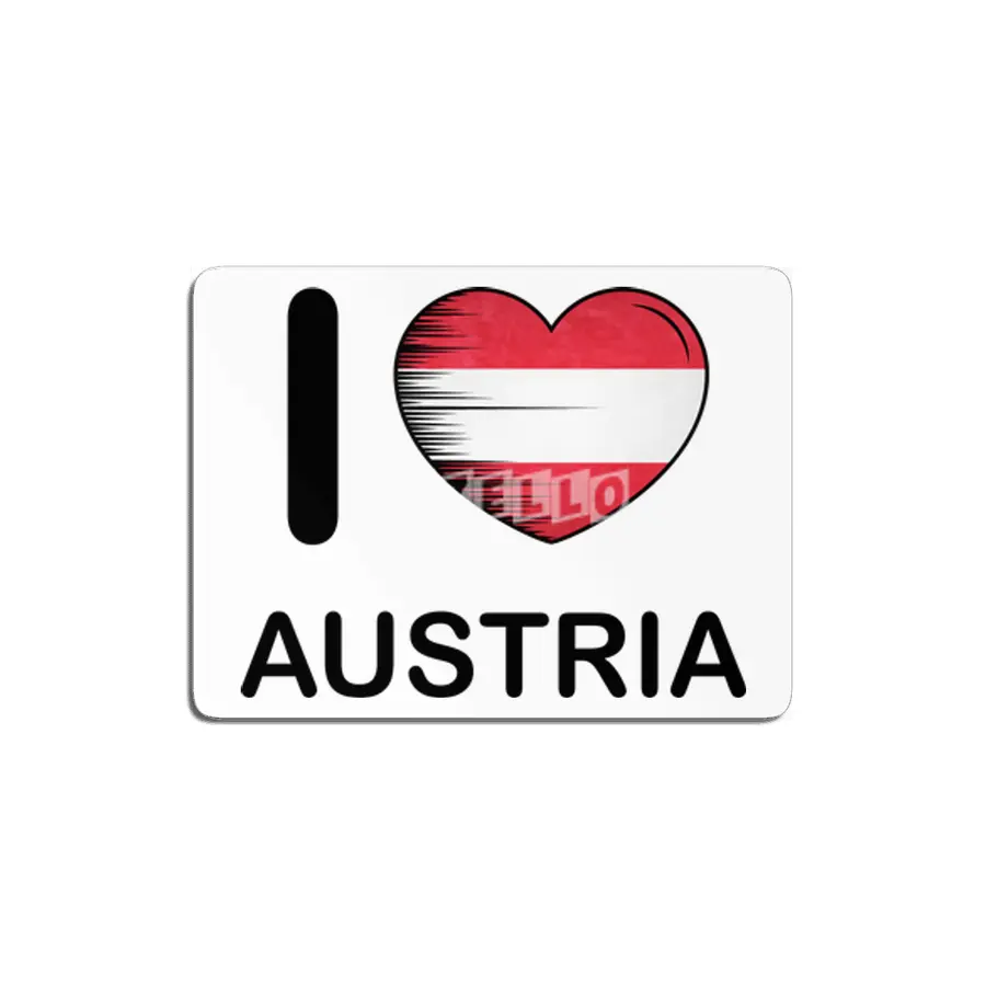 I Love Austria, My Homeland, My Country MDF Tablo