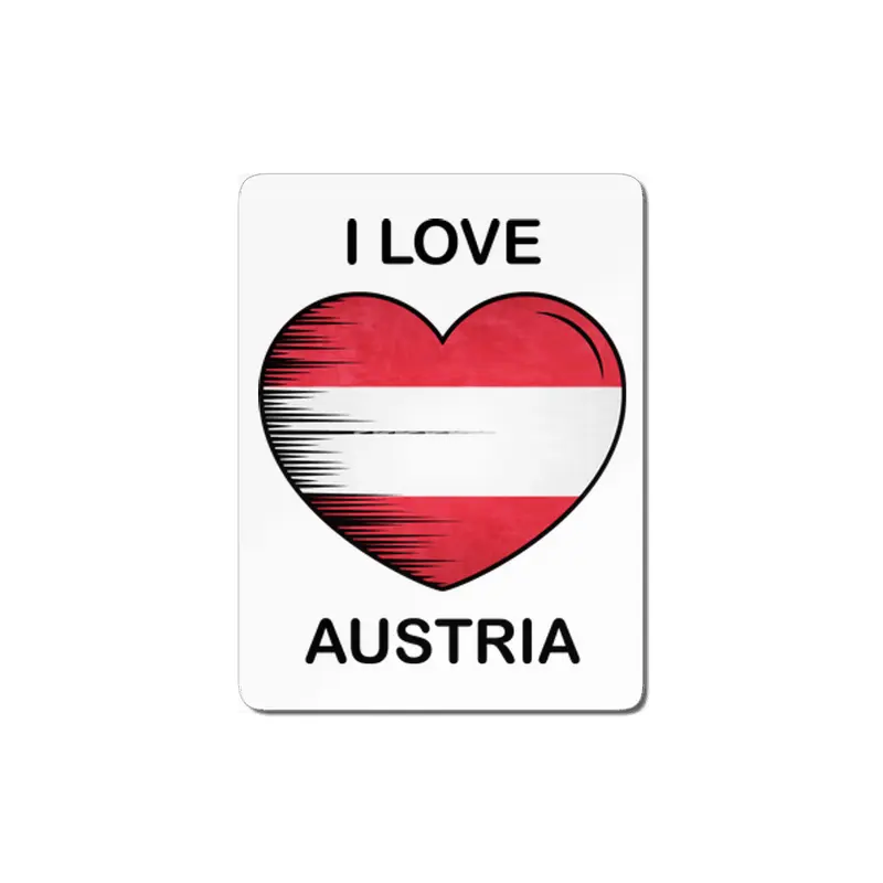 I Love Austria, My Homeland, My Country MDF Tablo