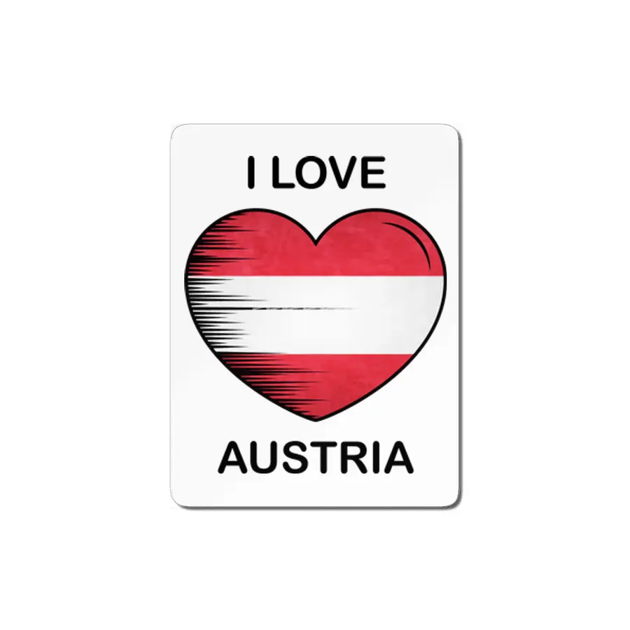 I Love Austria, My Homeland, My Country MDF Tablo