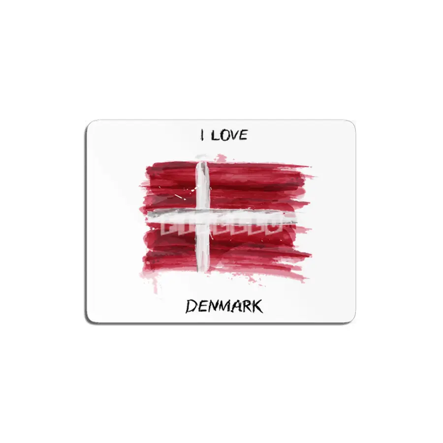 I Love Denmark, My Home, My Country MDF Tablo