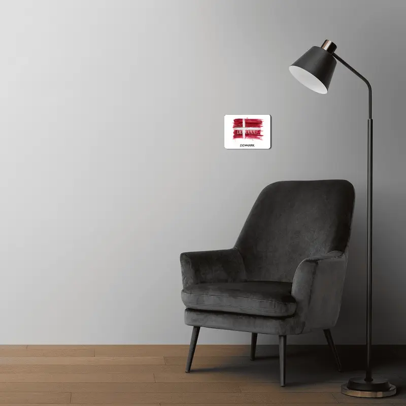 I Love Denmark, My Home, My Country MDF Tablo