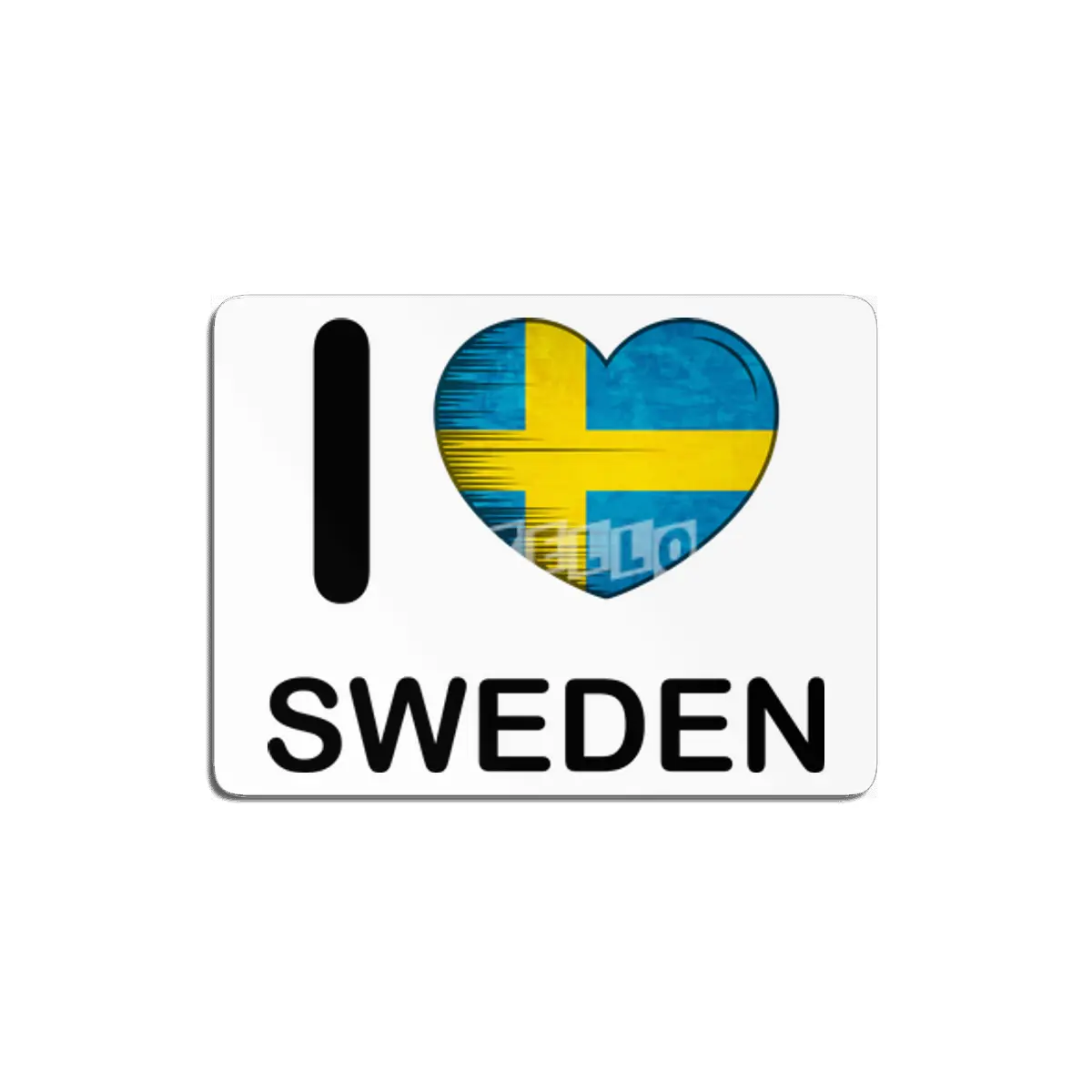 I Love Sweden, My Home, My Country, my Heart MDF Tablo