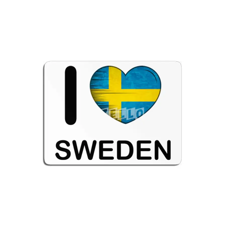 I Love Sweden, My Home, My Country, my Heart MDF Tablo
