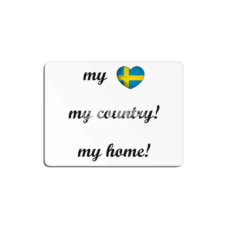 I Love Sweden, My Home, My Country, my Heart MDF Tablo