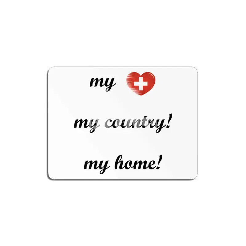 I Love Switzerland, My Home, My Country MDF Tablo