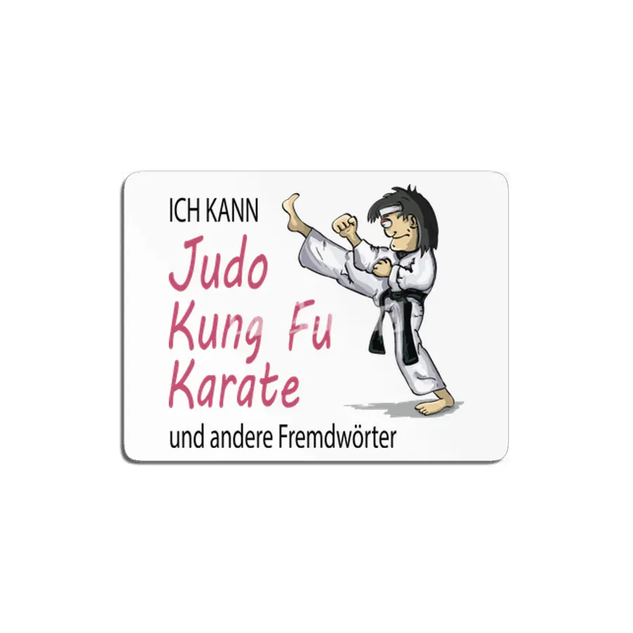 Funny Judo Kung Fu Card Martial Arts Gift MDF Tablo