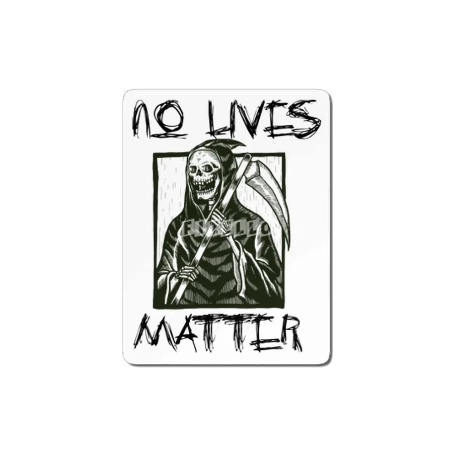No Lives Matter Metal Rock Grim Reaper Design MDF Tablo