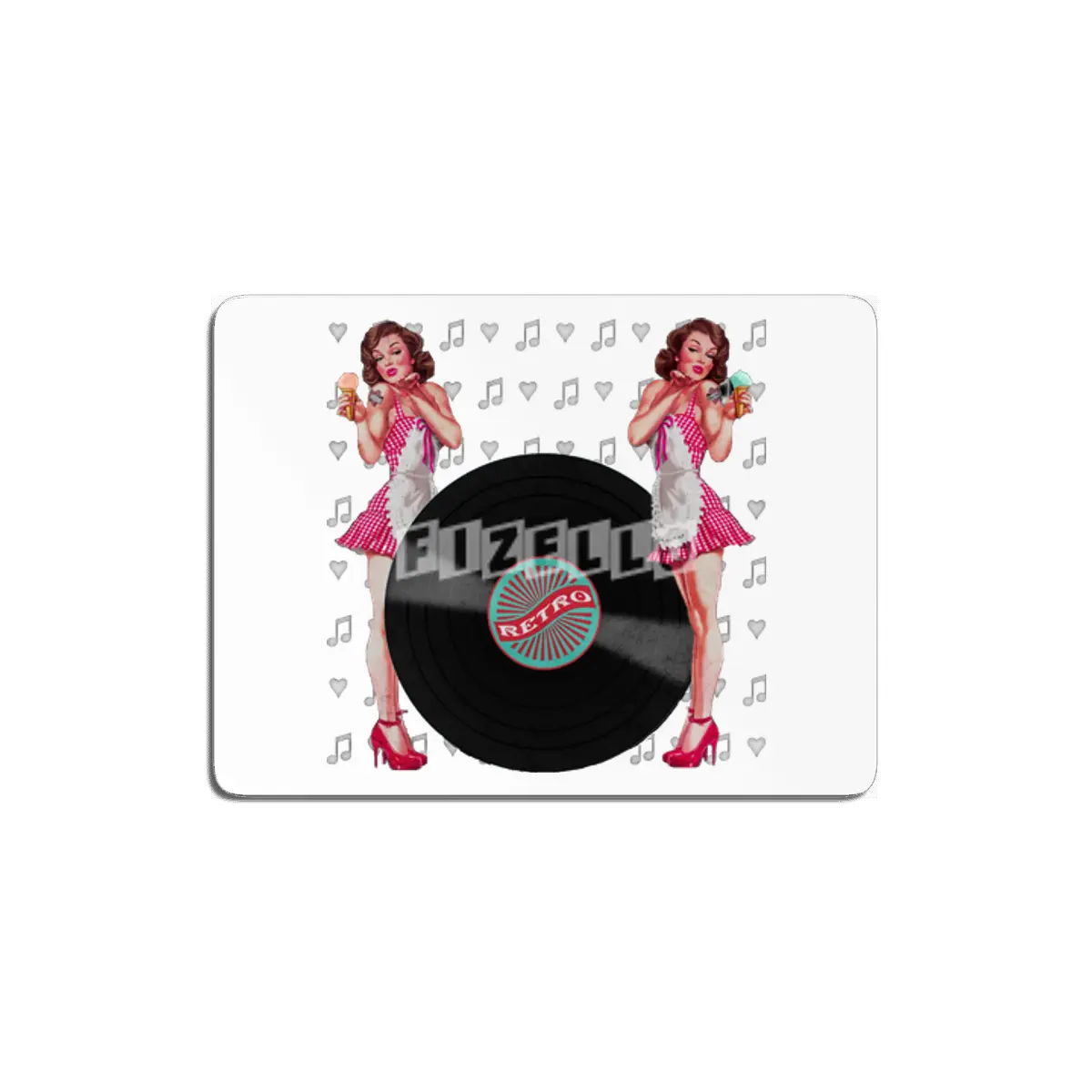 Pin Up Girl Vintage Retro Women Shirt MDF Tablo