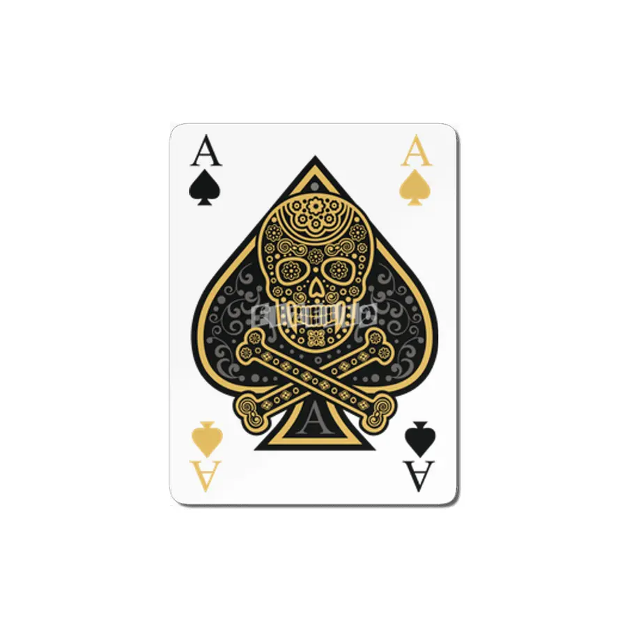 Poker Ace Of Spades Skull Las Vegas Gift MDF Tablo