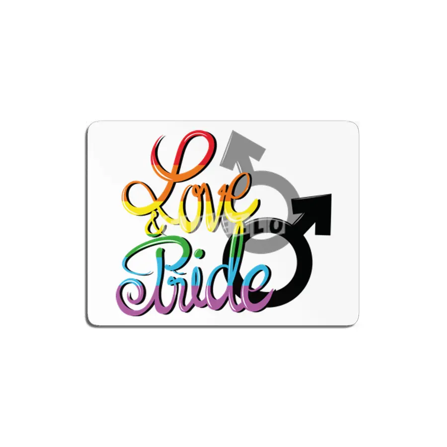 Rainbow Gay Lesbian Transgender Bisexual Love MDF Tablo