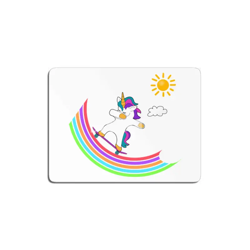 Skateboard Dab Dabbing Unicorn Skater Shirt MDF Tablo