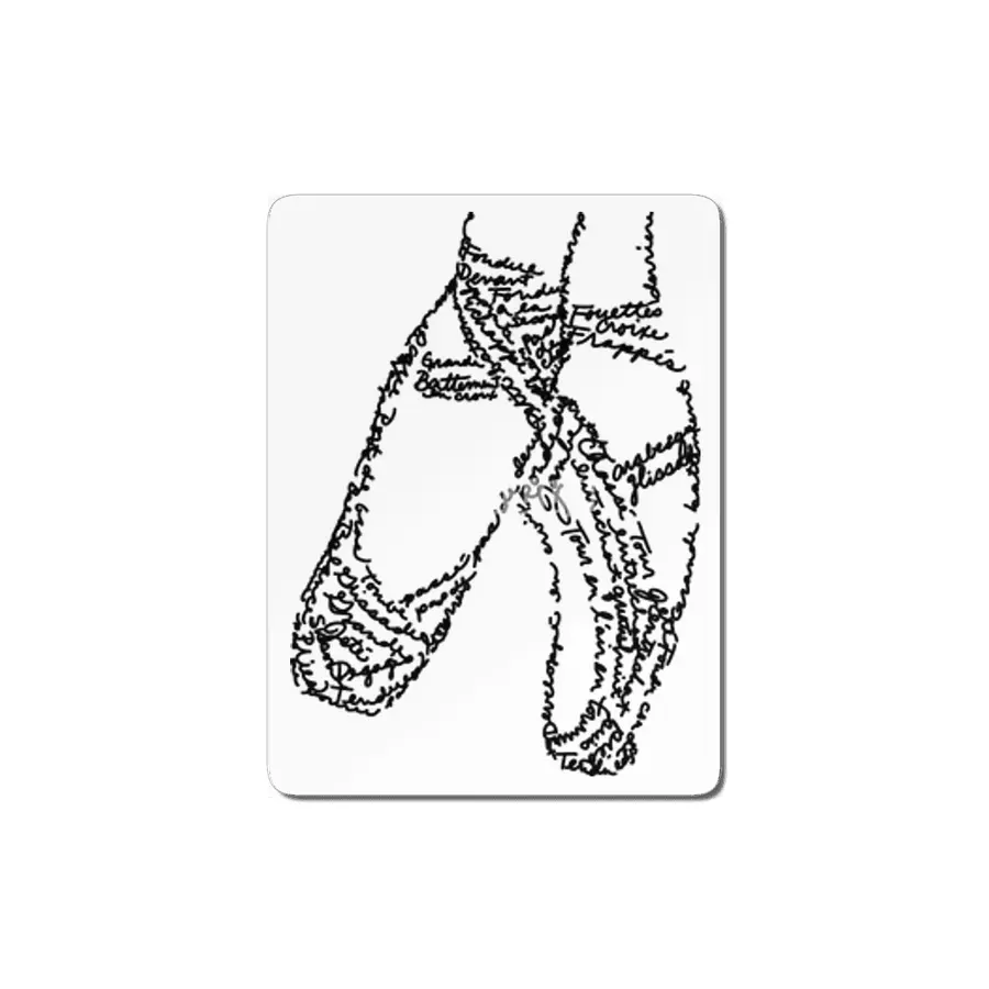 Ballet Pointe Shoes Word Art MDF Tablo