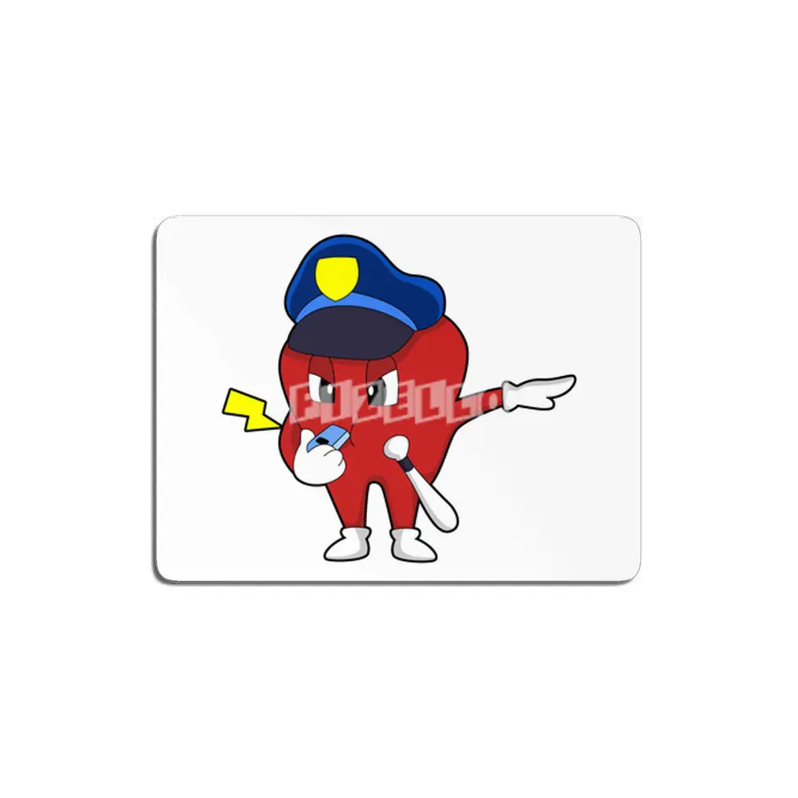 Apple as Police officer with Whistle & Baton MDF Tablo