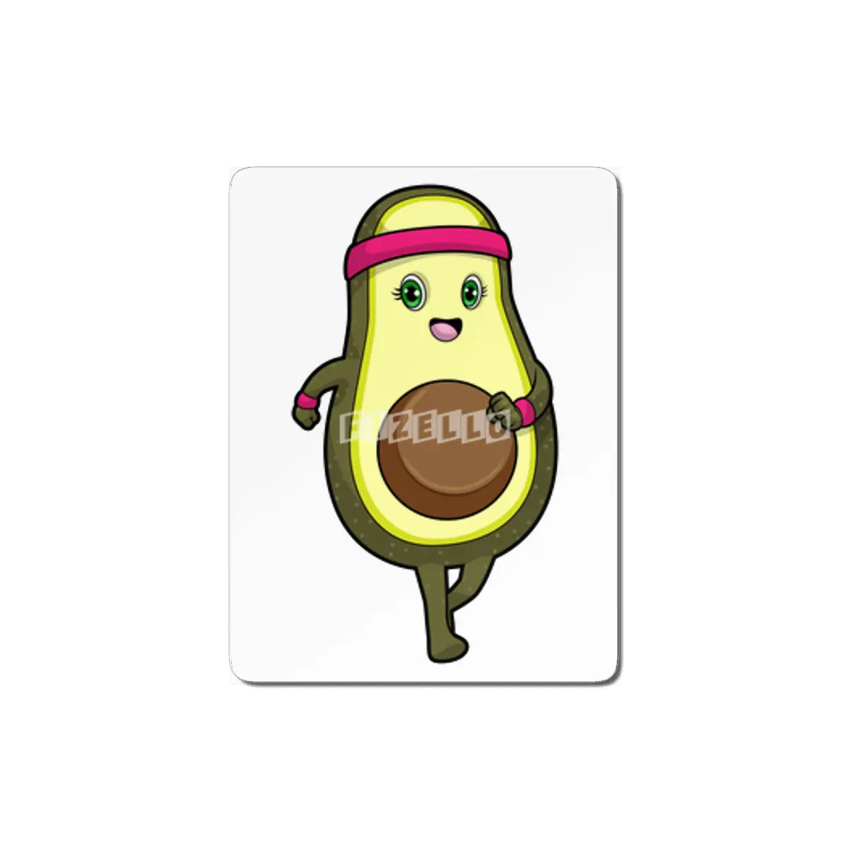 Avocado at Jogging with Headband MDF Tablo
