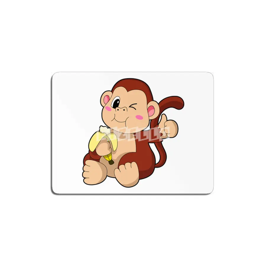 Baby Monkey with Banana MDF Tablo