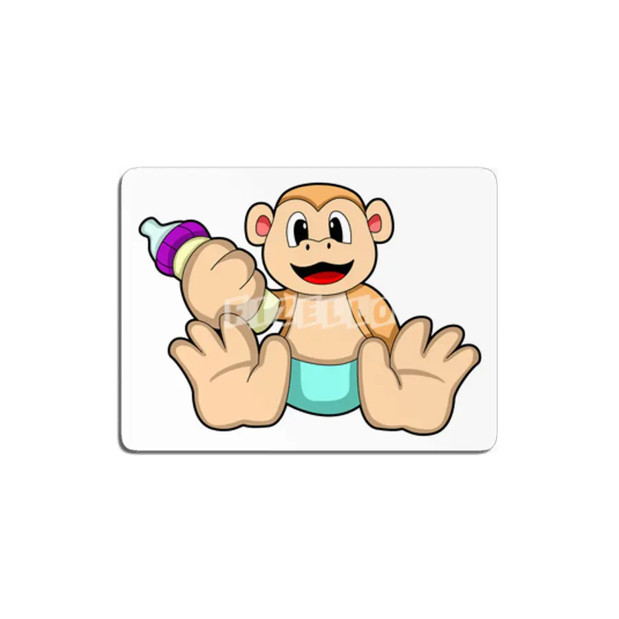 Baby Monkey with Bottle MDF Tablo