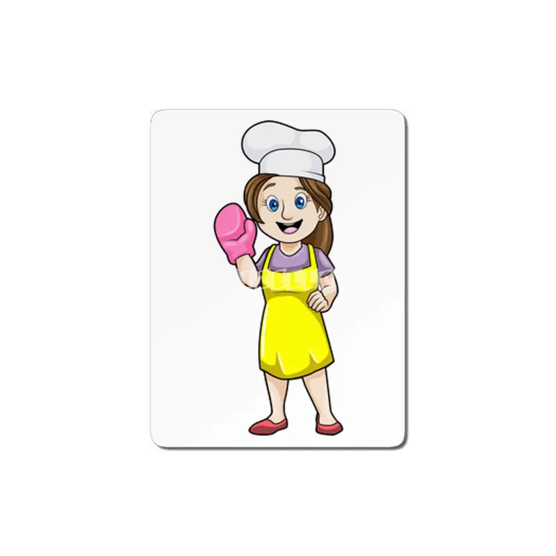 Baker with Cooking apron & Oven gloves MDF Tablo