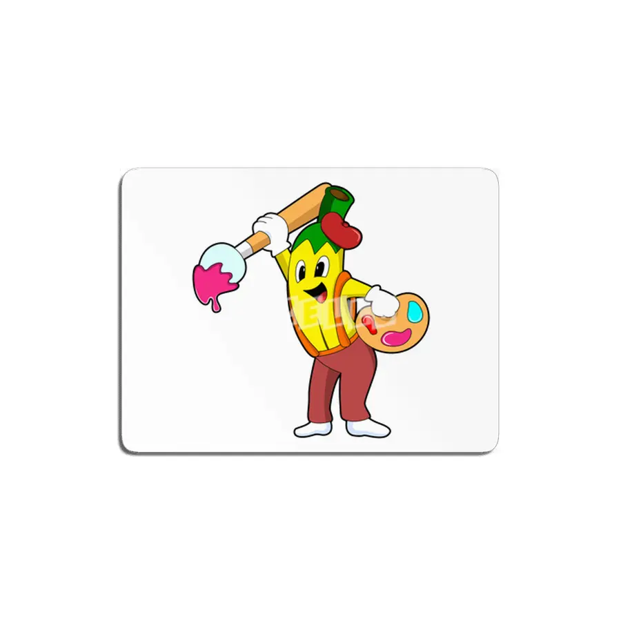 Banana as Painter with Paint brush MDF Tablo