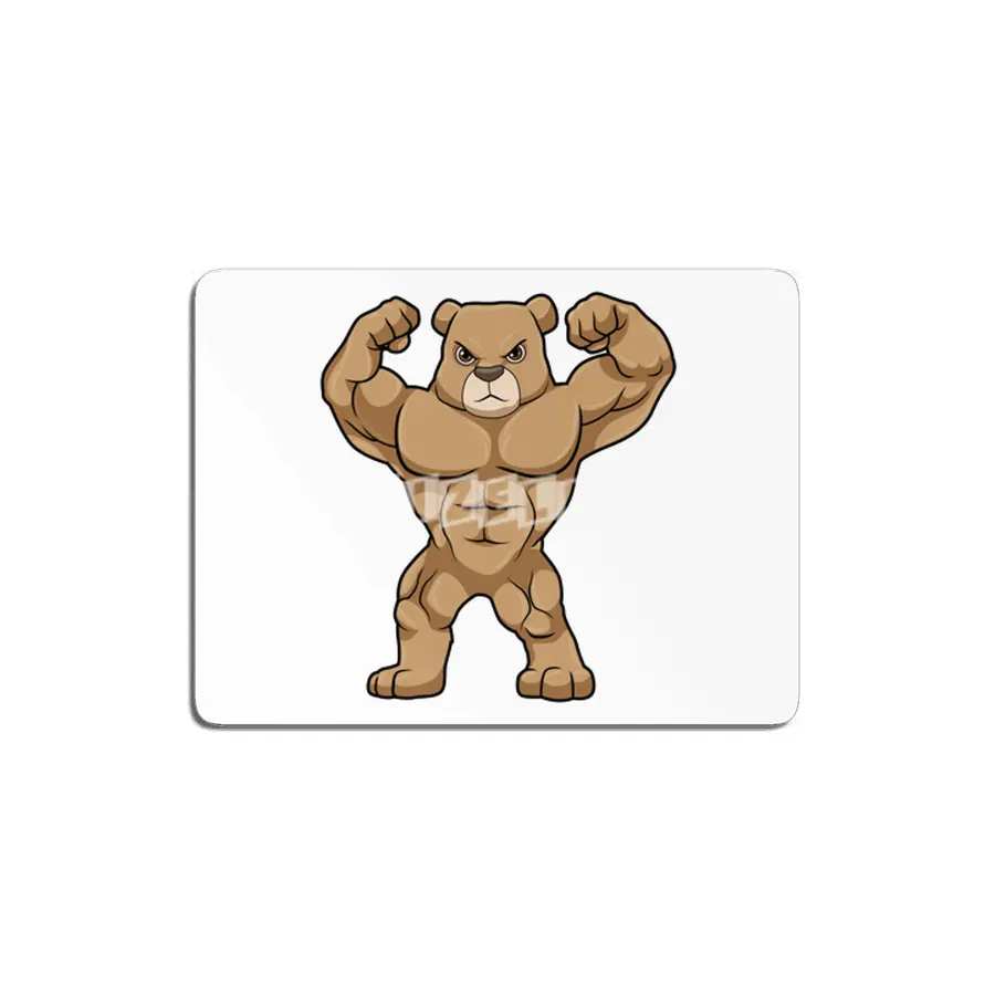 Bear as Bodybuilder with big Muscles MDF Tablo