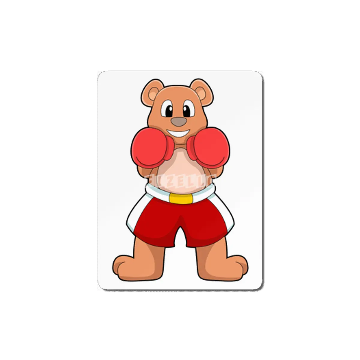 Bear as Boxer with Boxing gloves MDF Tablo
