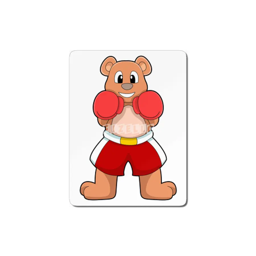 Bear as Boxer with Boxing gloves MDF Tablo