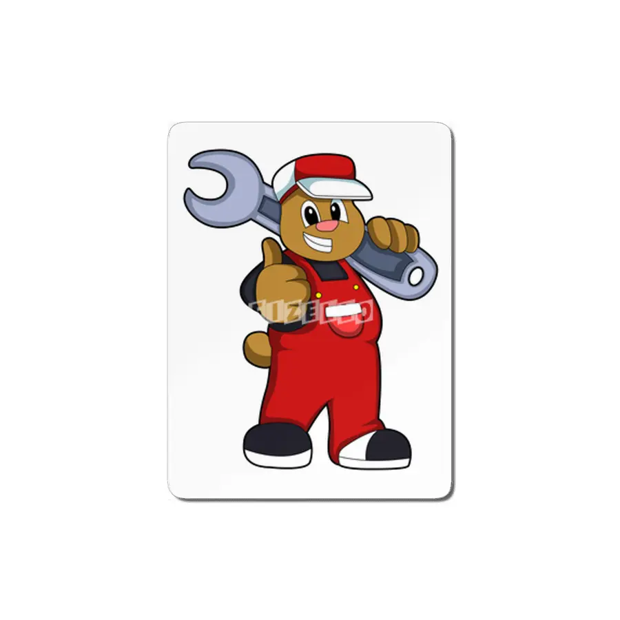 Bear as Craftsman with Tool MDF Tablo
