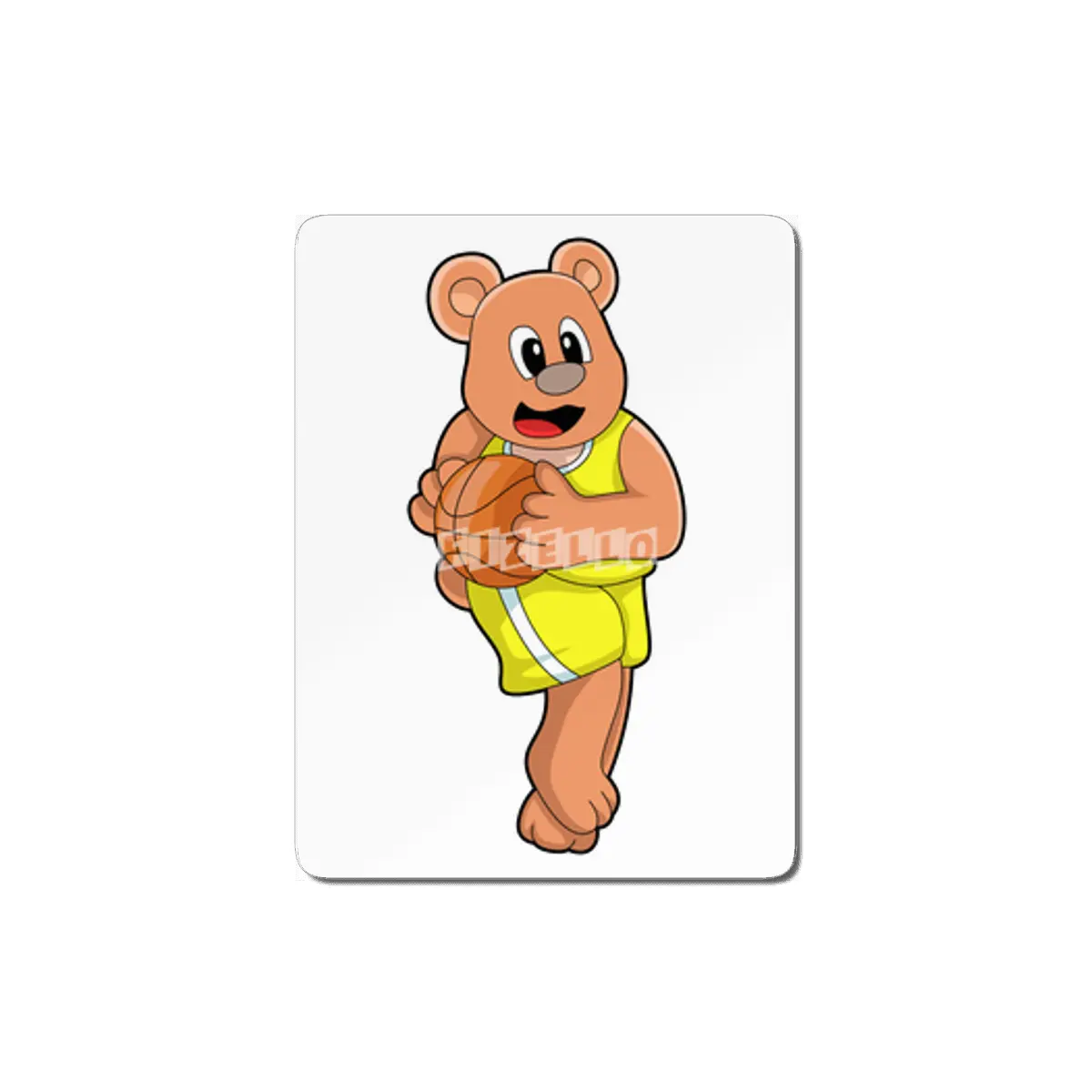 Bear at Basketball Sports MDF Tablo