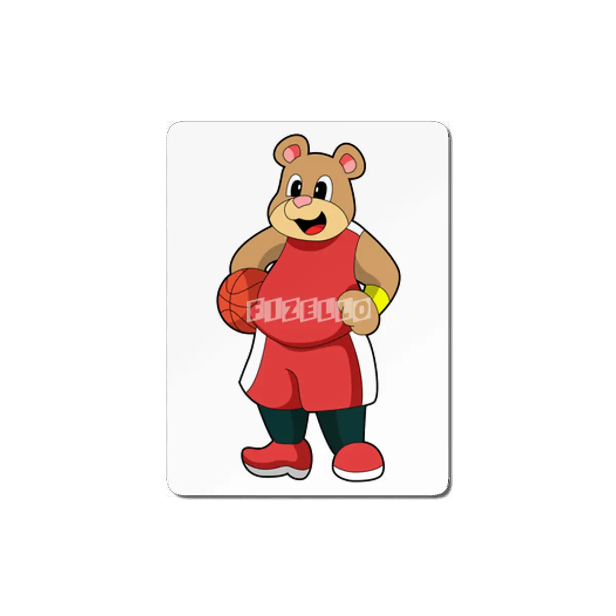 Bear at Basketball Sports MDF Tablo