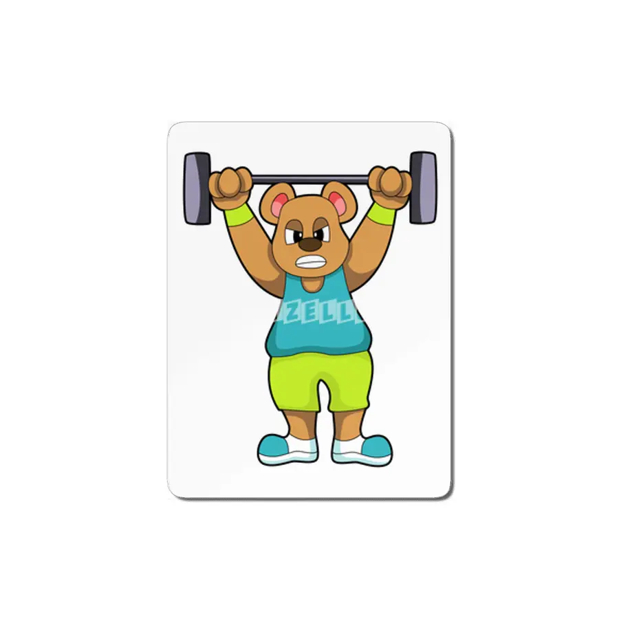 Bear at Bodybuilding with Barbell MDF Tablo