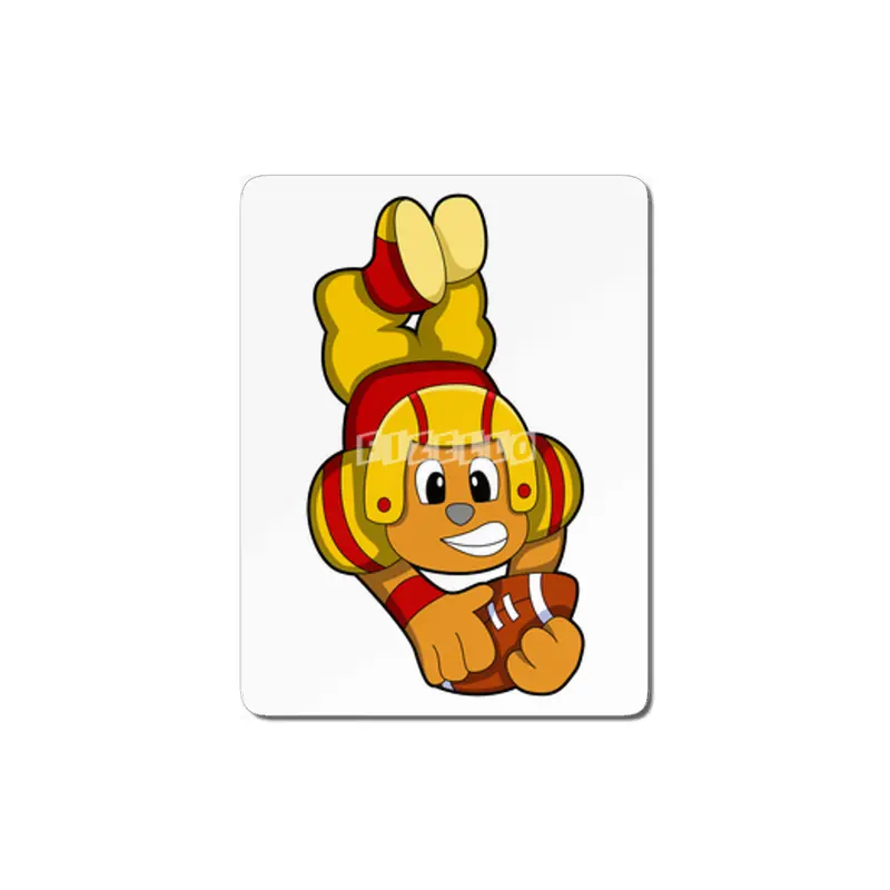 Bear at Sports with Football & Helmet MDF Tablo