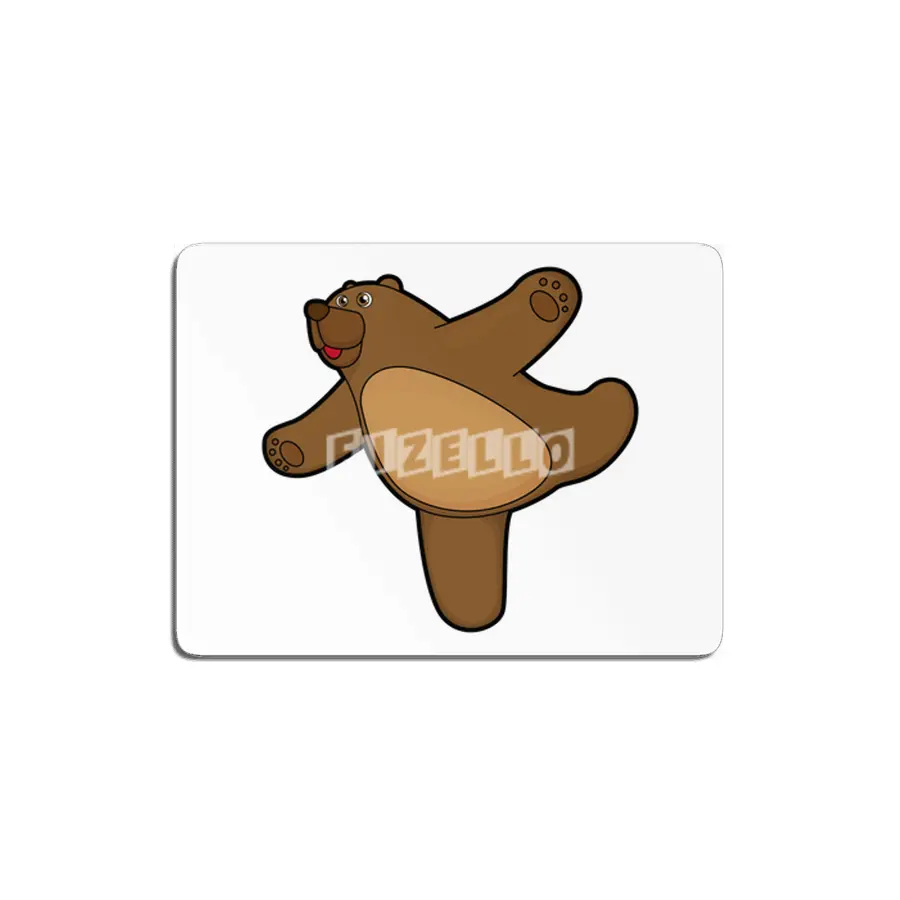 Bear at Yoga Stretching exercise MDF Tablo