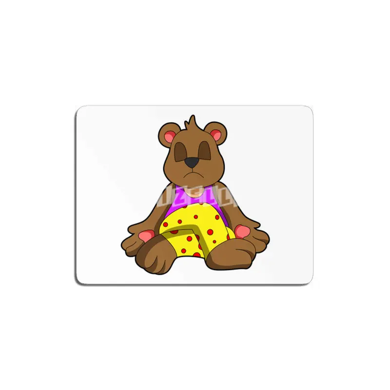 Bear at Yoga with Legs crossed MDF Tablo