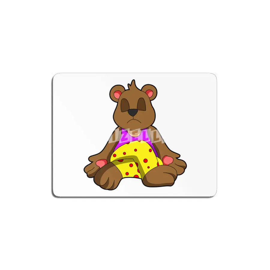 Bear at Yoga with Legs crossed MDF Tablo