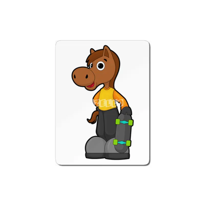 Horse as Skater with Skateboard MDF Tablo