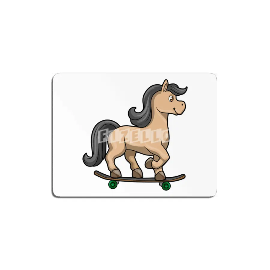 Horse as Skater with Skateboard MDF Tablo