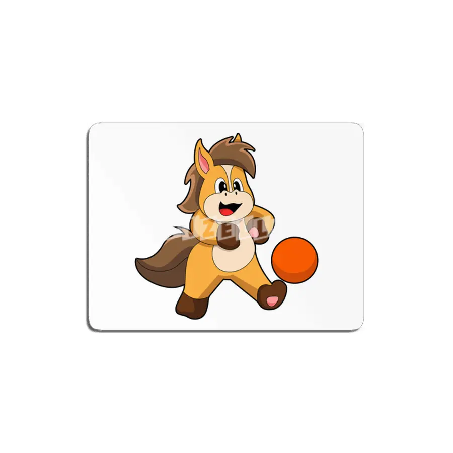 Horse as Soccer player with Soccer ball MDF Tablo